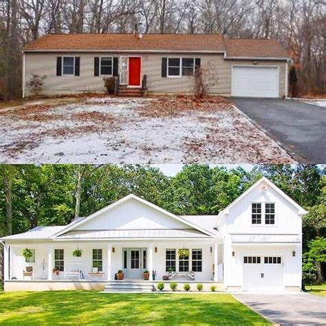 Before And After Ranch House Remodel Ranch House Exterior Home