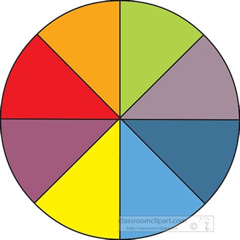 Mathematics Clipart Circle Divided Into Eighths Clipart Classroom