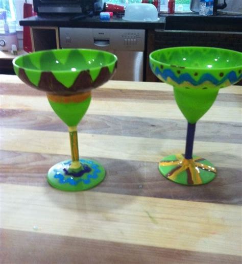 How To Decorate Margarita Glasses For Cinco De Mayo By Cerina Huffman Margarita Glasses
