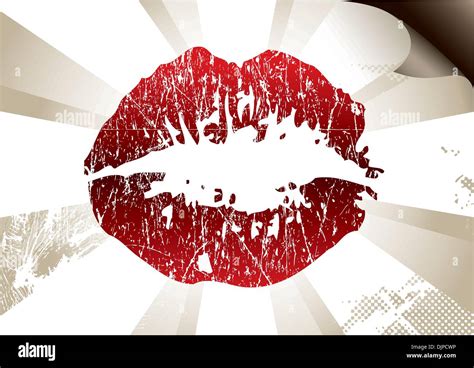 Lipstick Kiss Poster Stock Vector Image And Art Alamy