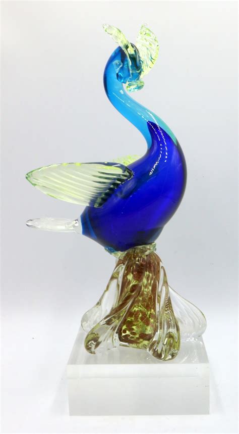 Vintage Italian Murano Art Glass Bird