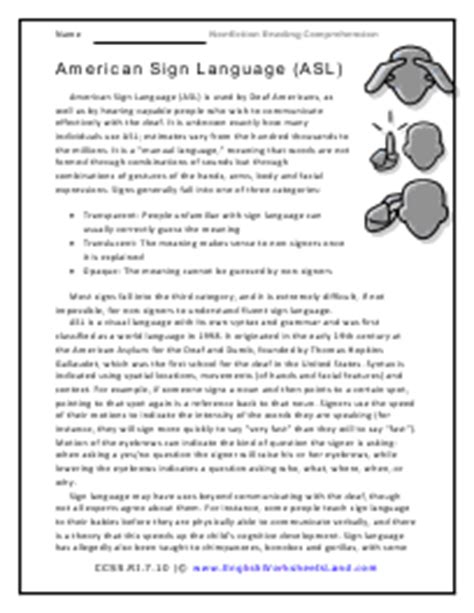 Most pages in this section can be printed for use at home or in the class. Grade 7 Nonfiction Reading Comprehension Worksheets
