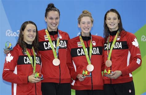 Canadian Swimmers Win Relay Bronze At Rio Olympics