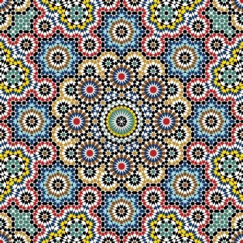 Traditional Morocco Pattern Motif Artistique Islamique Mosaique