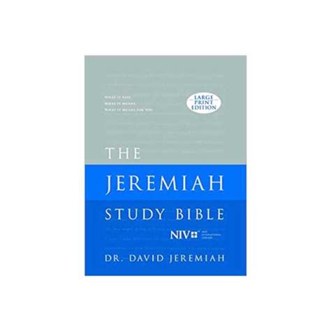 Niv The Jeremiah Study Bible Large Print Grand Pharmacy
