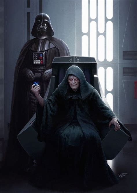 Darth Vader And The Emperor Of The Galactic Empire And Dark Lord Of The Sith Darth Sidious By