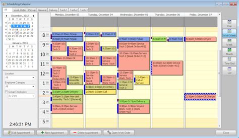 Using The Scheduling Calendar