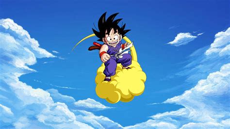 goku on nimbus wallpaper