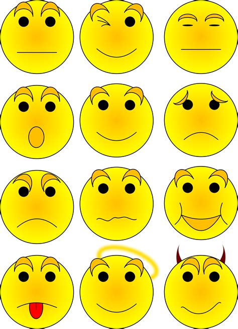 Emotion Faces Cliparts Expressing Emotions Through Creative Images