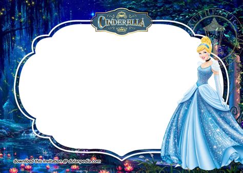 Free Printable Elegant Cinderella Invitation Templates Cinderella