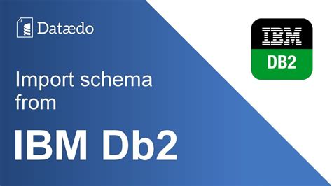 Import Ibm Db2 Database Schema Dataedo Tutorial Youtube