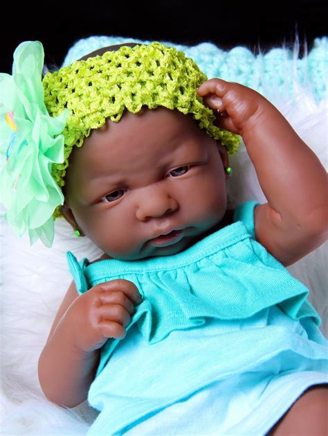 Cute Baby Girl African American Doll Reborn Berenguer 14 Vinyl Newborn