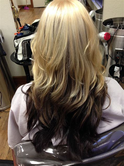 Aug 21, 2019 · a great way to predict the finished result is to do a strand test ahead of their main appointment. Blond light brown violet/dark brown reverse ombré. Love ...