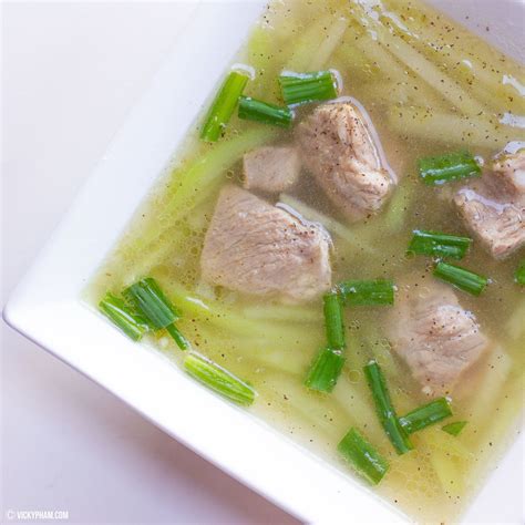 Vietnamese Pork Spare Rib Soup With Chayote Canh Suon Nau Su Su