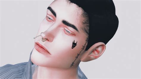 Mm Fav Cc 4 • Walkininfected ♥ Boys Face Tattoo1 Ts4 ♥ 4