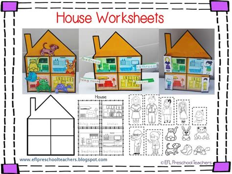 Esl House Worksheets For The Preschool Ell Kindergarten Activities