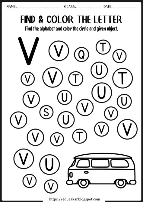 Identify Alphabet V Worksheet Nursery Worksheets Alphabet Tracing