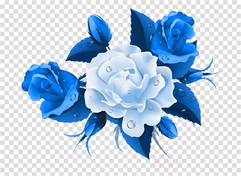Blue Roses Png Clipart Rose Clip Art Bouquet Of Roses Vector Free