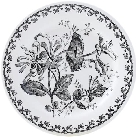 Assiette Canapés 16 5 cm Chèvrefeuille FLEURS NOIRES 1699APAN50