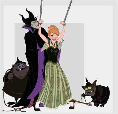 Anna Tickled By Maleficent By Sp0rel0rd On Deviantart