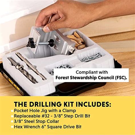 General Tools Woodworking Pocket Hole Jig Kit 850 All In One