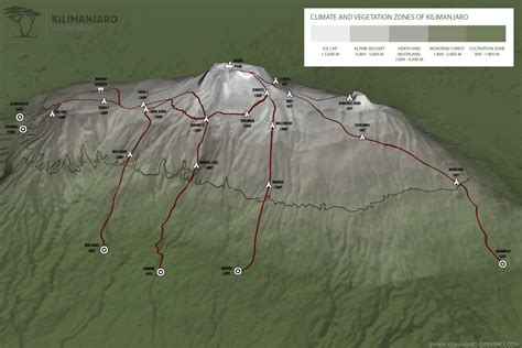 Kilimanjaro Mountain Map