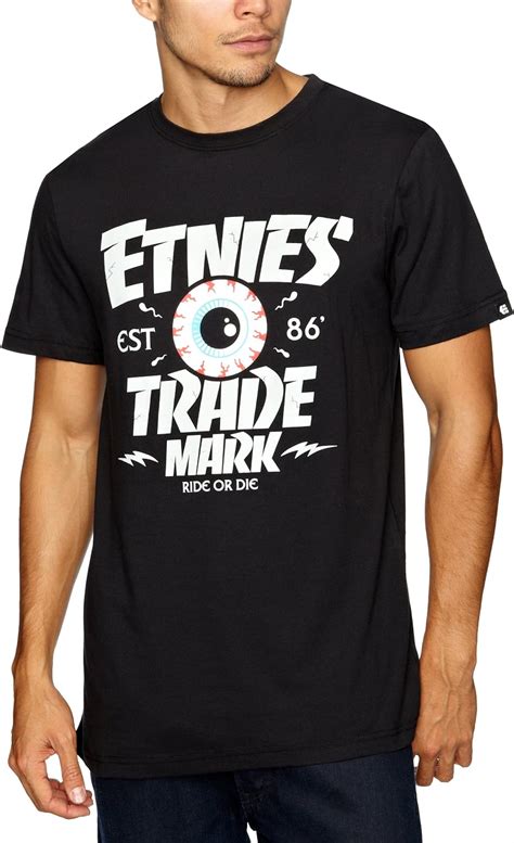 Etnies Trademark Short Sleeve Logo Mens T Shirt Black Small