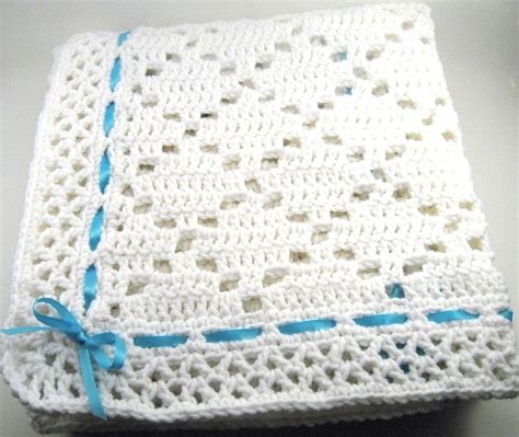Pdf Pattern Crocheted Baby Afghan Diamond Lace Baby Download Now Etsy