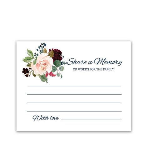 Printable Share A Memory Card Template Free Printable Templates