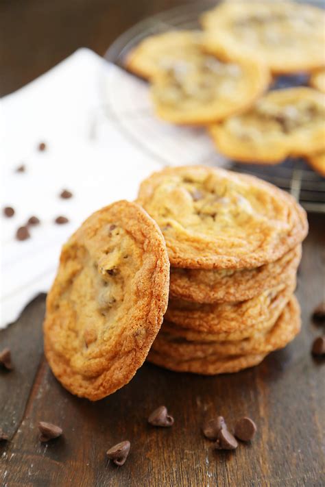 I have been trying chocolate chip cookie recipes forever to find the perfect cookie and this one is very close. Thin Chewy Chocolate Chip Cookies | The Comfort Kitchen ...