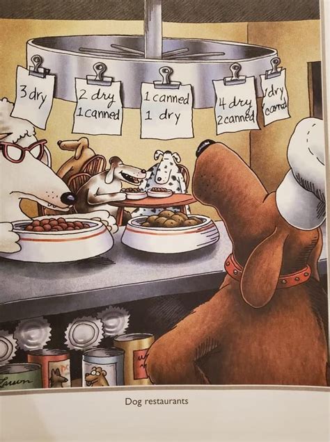 Dog Restaurant Gary Larson The Far Side Fun Comics Canned Funny