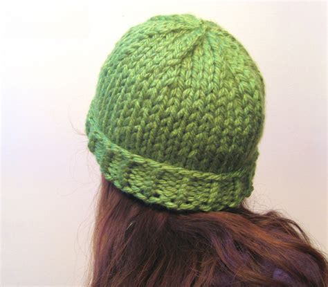 Megan E Sass Handknits Free Knitting Pattern Easy Chunky Knit Beanie Hat