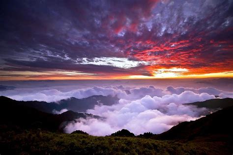 合歡山 合歡夕彩 After Sunset Of Hehuan Mountain Beautiful Photo Natural