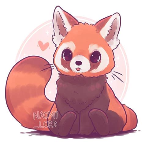 Kawaii Cute Red Panda Drawings Anastasia Bogo