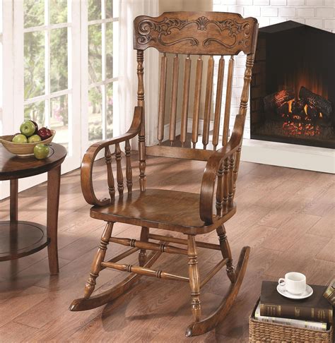 600175 Wooden Rocking Chair From Coaster 600175 Coleman Furniture
