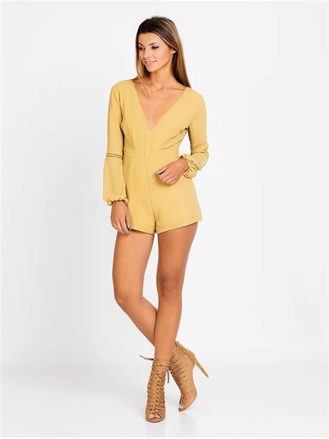 Sexy Playsuits Jumpsuit Romper Bodycon Bandage Playsuit Womens Slim Backless Long Sleeve V Neck
