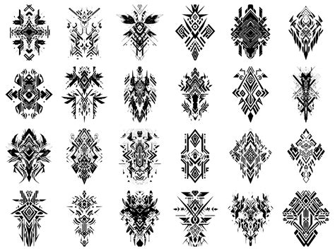 Artstation Geometric Tribal Tattoo Pack Artworks