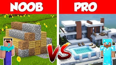 Minecraft Noob Vs Pro 10 Million Modern House Battle In Minecraft