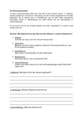 Siggi stier, winni wellensittich, günter gans, heinrich hase, tim taube, kathrin katze und elli elster. 4teachers - Versuchsprotokoll Sachunterricht 3. Klasse ...