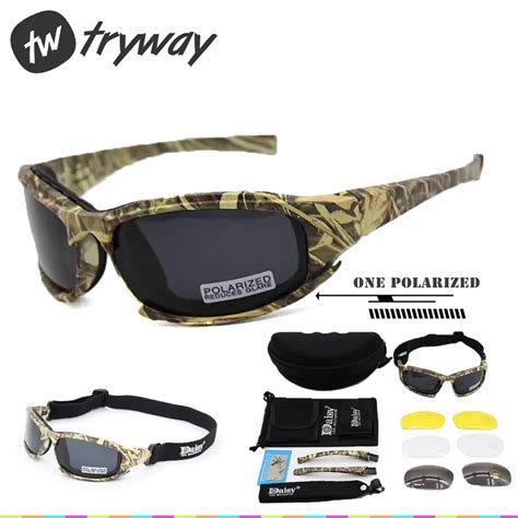 Tactical Camo Daisy X7 Goggles Men Military Polarized Sunglasses Cs Wargame Bullet Proof Airsoft