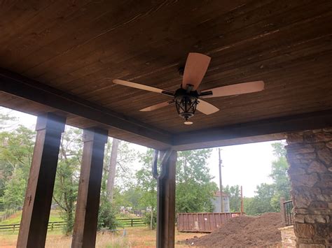 >> 6 foot lengths of tongue and groove cedar (our area was roughly 5 x 20), purchased from home hardware >> cedar cove moulding to wrap around the edges. Deck Installation - Cedar Porch Ceiling - Lowe half Rough ...