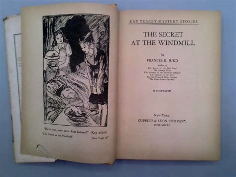 The Secret At The Windmill Kay Tracey Mystery Stories Judd Frances K 1937t Ebay