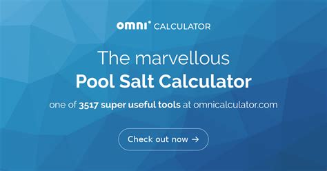 Pool Salt Calculator Adjust Salinity Of Pool