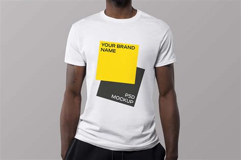 Download Black Man T-Shirt Mockup (PSD)