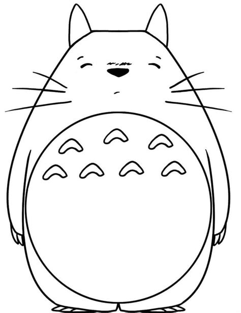 Totoro Durmiendo Para Colorear Imprimir E Dibujar Coloringonly Com