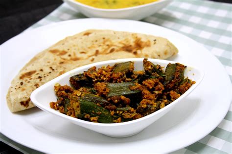 masala bhindi dal roti bhindi