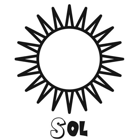 Dibujo De Un Sol Para Imprimir Y Pintar