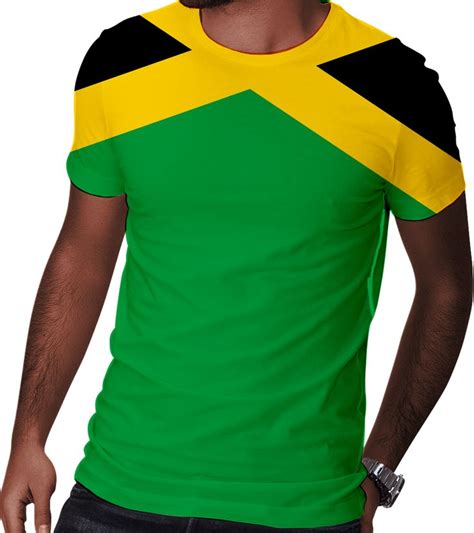 jamaica flag crew neck tshirt men top