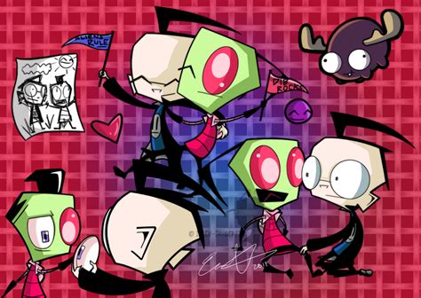 Imagen Zim And Dib Friends By Irken Invaderzim D495uhdpng Wiki