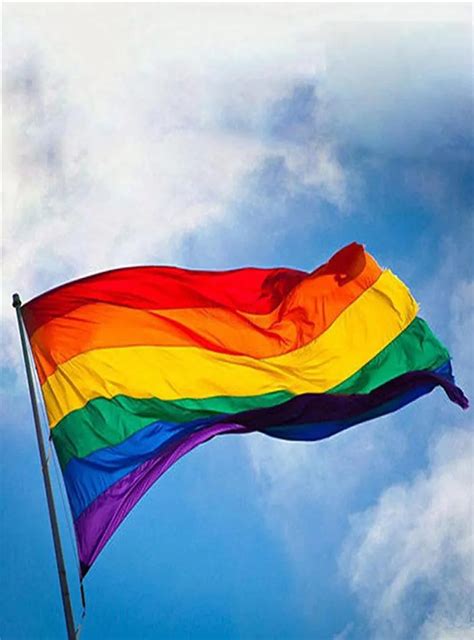 bandera del arco iris 3x5ft 90x150cm lesbianas orgullo gay poliéster bandera lgbt bandera